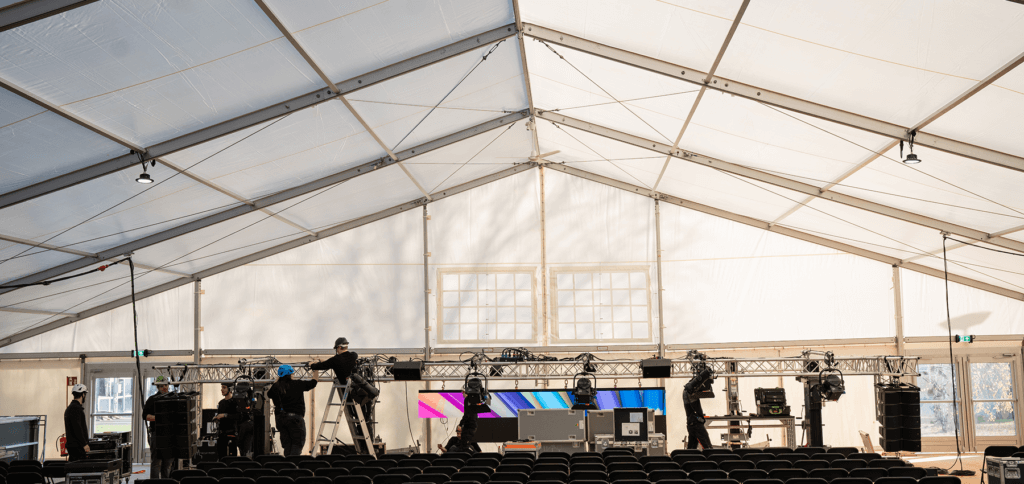 Aufbau Veranstaltung